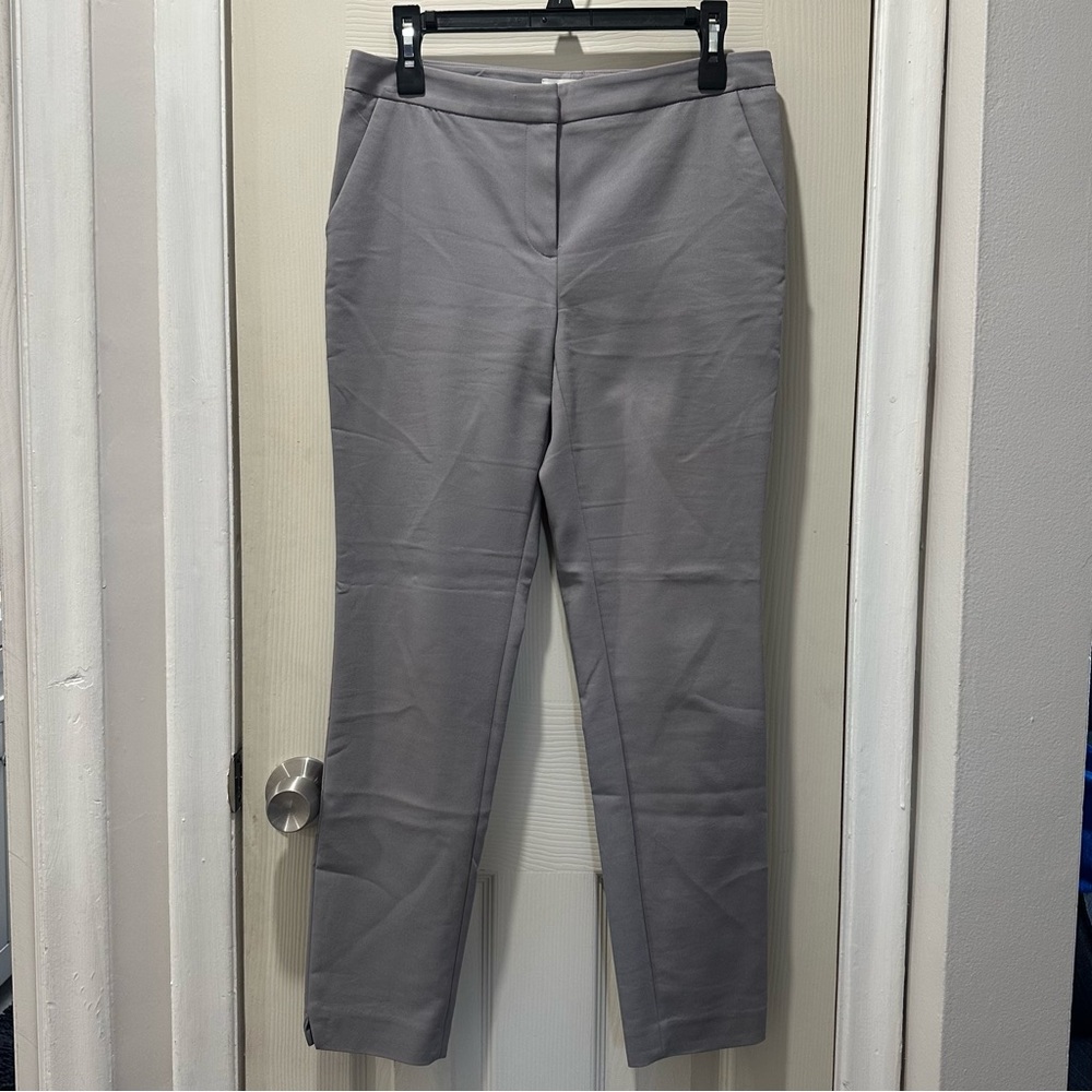 Calvin Klein Gray Trousers Women’s Size 6 Slim Mid Rise Office Business Neutral